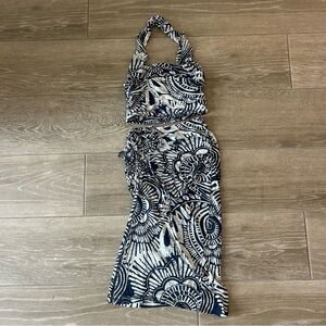 Fun Navy and White Patterned two piece set!